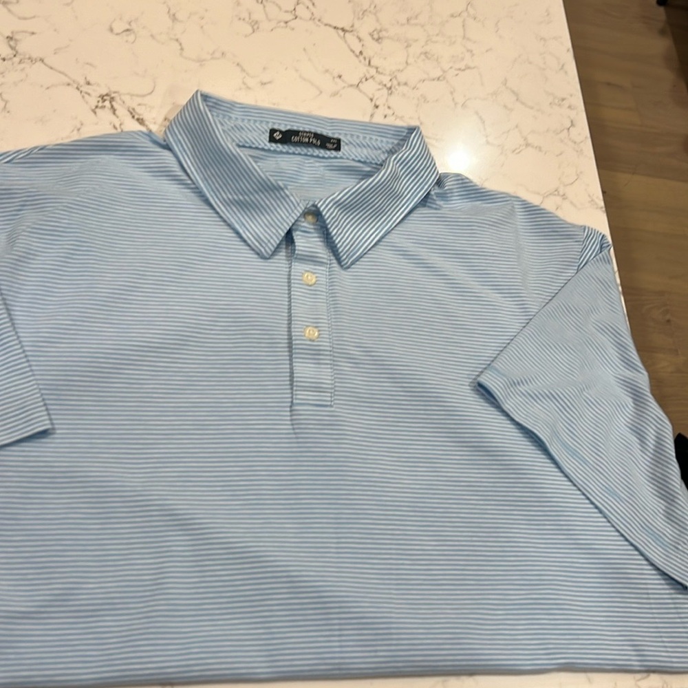Men’s XXL Striped ShortSleeve Polo